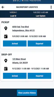 MacroPoint for Truckers screenshot 2