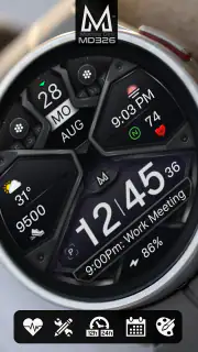 MD326 3D Modern Watch Face screenshot 1