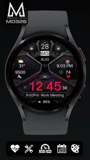 MD326 3D Modern Watch Face screenshot 7
