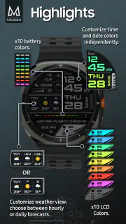 MD339 Digital watch face screenshot 4