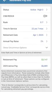 Military Retirement screenshot 3