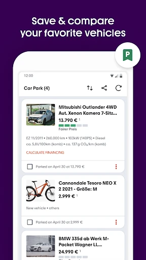 mobile.de - car market screenshot