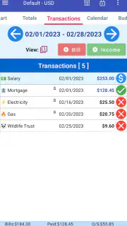 MoBill Budget and Reminder screenshot 1