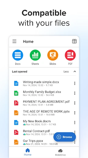 MobiOffice: Word, Sheets, PDF screenshot