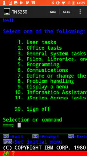 Mocha TN5250 screenshot 1
