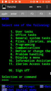 Mocha TN5250 screenshot 2