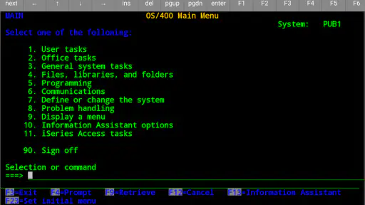 Mocha TN5250 screenshot 7