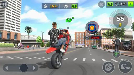 Moto Bike Stunt Wheelie Game screenshot 1