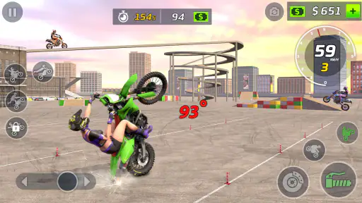 Moto Bike Stunt Wheelie Game screenshot 7