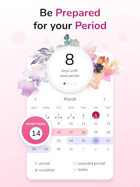 Period Tracker and Calendar screenshot