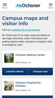 MyOchsner screenshot 2