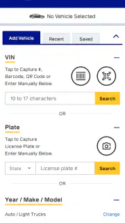 NAPA PROLink screenshot 2