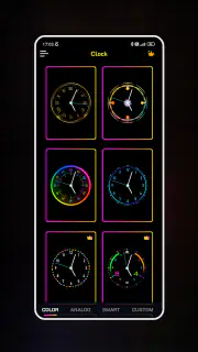 Neon Clock Wallpaper screenshot 4