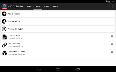 NFC Tools - Pro Edition screenshot