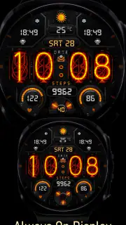 Nixie Digital - Wear OS Face screenshot 2