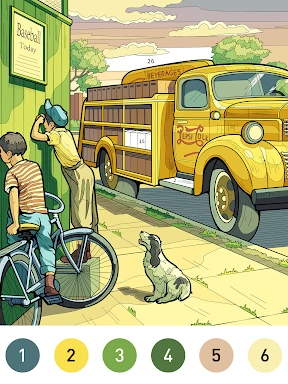 Nostalgia Color by number game screenshot