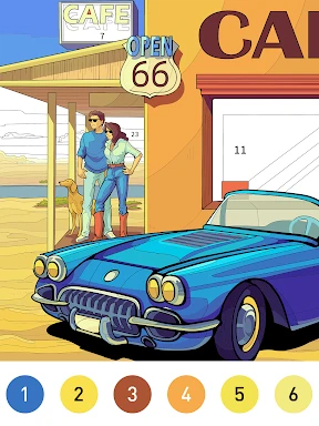 Nostalgia Color by number game screenshot