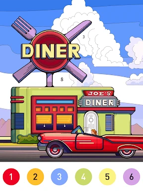 Nostalgia Color by number game screenshot