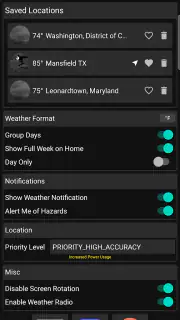 NWS Weather screenshot 2