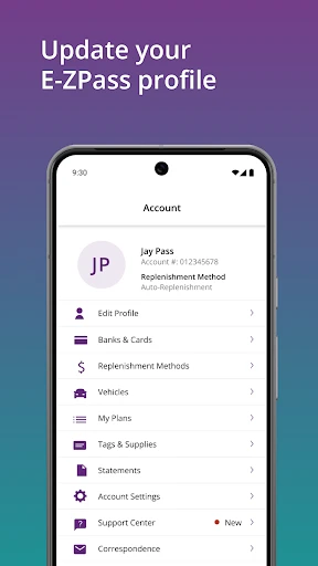 Official E-ZPass NY screenshot