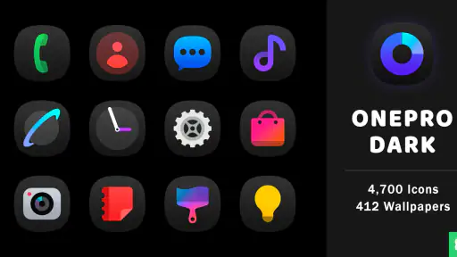 OnePro (Dark) - Icon Pack screenshot 1