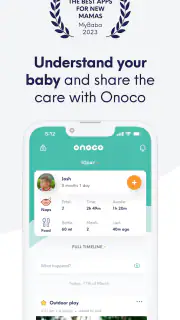 Onoco - Shareable Baby tracker screenshot 1
