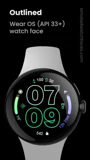Outlined Watch Face screenshot 1