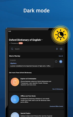 Oxford Dictionary & Thesaurus screenshot