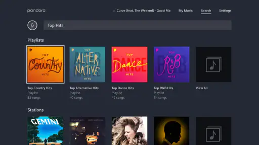 Pandora Music for TV screenshot 3