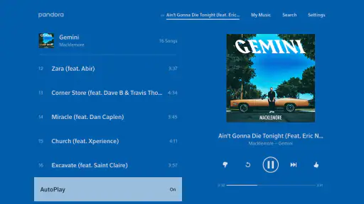 Pandora Music for TV screenshot 4