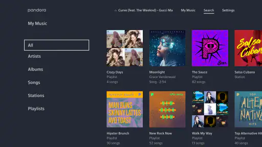 Pandora Music for TV screenshot 5