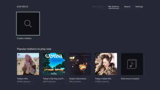 Pandora Music for TV screenshot 6