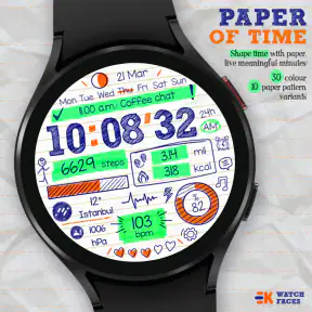 Paper of Time - Watch Face screenshot 2