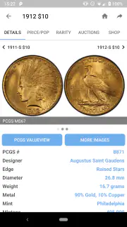 PCGS CoinFacts - U.S. Coin Val screenshot 1