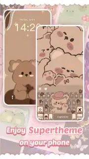 Pink Cute Hippo Theme screenshot 2