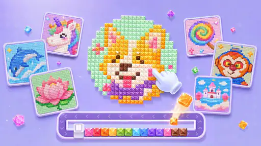 Pixel Gem Loop: Gem Coloring screenshot 6
