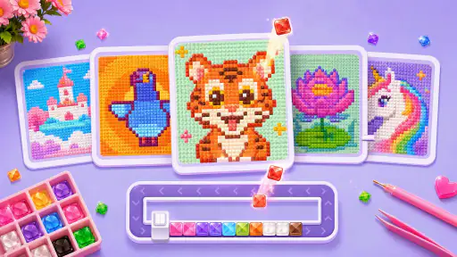 Pixel Gem Loop: Gem Coloring screenshot 7