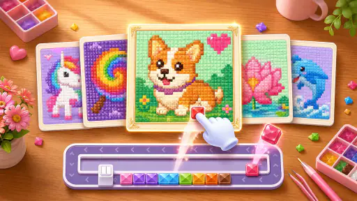 Pixel Gem Loop: Gem Coloring screenshot 8