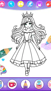 Princess Coloring Book & Games screenshot 3