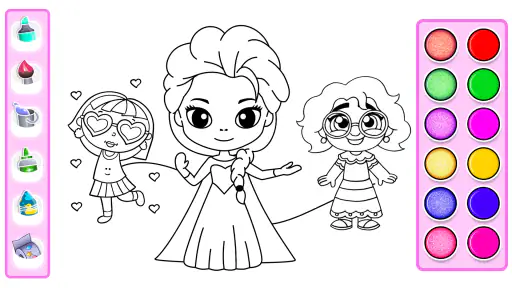 Princess Coloring Book Glitter screenshot 6