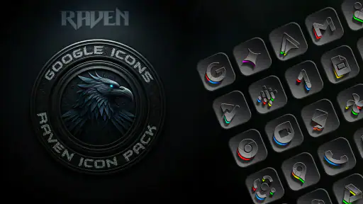 Raven Dark Icon Pack screenshot 2