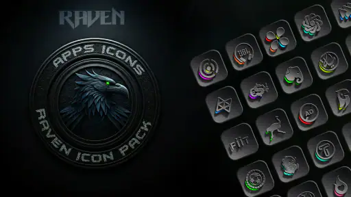 Raven Dark Icon Pack screenshot 4
