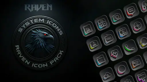 Raven Dark Icon Pack screenshot 6