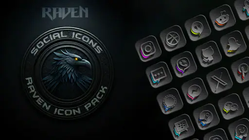 Raven Dark Icon Pack screenshot 8