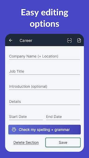 Resume Builder - CV Engineer screenshot