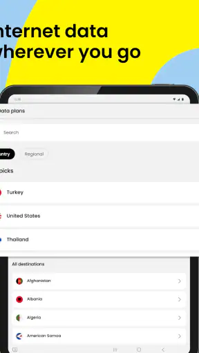 Saily: An eSIM travel app screenshot