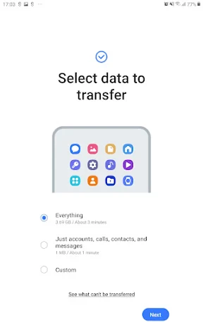 Samsung Smart Switch Mobile screenshot