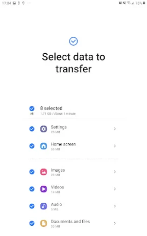 Samsung Smart Switch Mobile screenshot