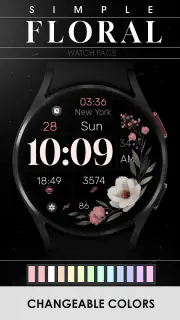 Simple Floral Watch Face screenshot 4
