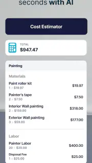 SimplyWise Cost Estimator screenshot 2